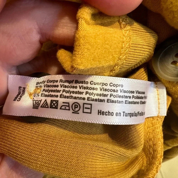 NWT new Anthropologie Saturday Sunday ribbed tunic sweater medium gold yellow - Picture 6 of 11